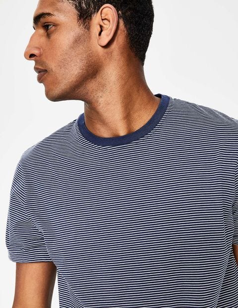 Washed T-Shirt - Light Navy Stripe Washed T-Shirt - Light Navy Stripe