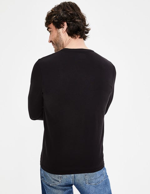Long Sleeve Washed T-Shirt - Black Long Sleeve Washed T-Shirt - Black