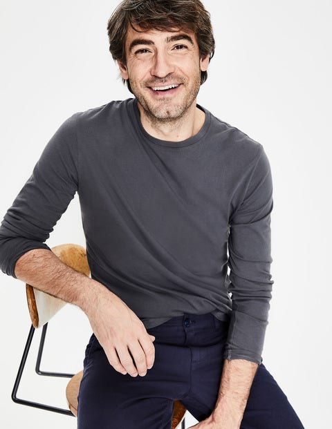 Long Sleeve Washed T-Shirt - London Grey Long Sleeve Washed T-Shirt - London Grey
