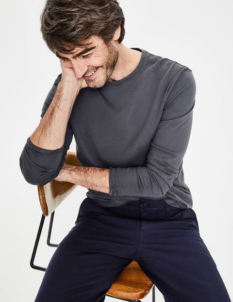 Long Sleeve Washed T-Shirt - London Grey Long Sleeve Washed T-Shirt - London Grey