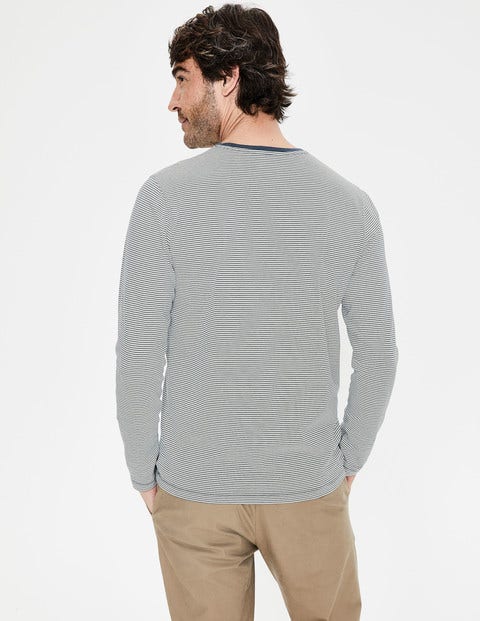 Long Sleeve Washed T-Shirt - Ecru/Oceania Stripe Long Sleeve Washed T-Shirt - Ecru/Oceania Stripe