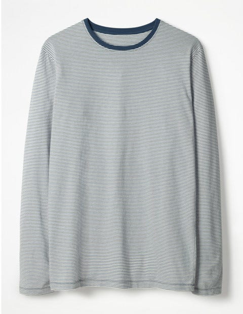 Long Sleeve Washed T-Shirt - Ecru/Oceania Stripe Long Sleeve Washed T-Shirt - Ecru/Oceania Stripe