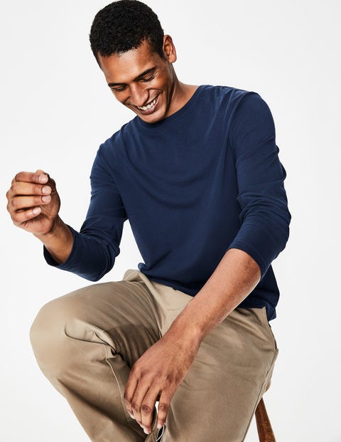 Long Sleeve Washed T-Shirt - Classic Navy Long Sleeve Washed T-Shirt - Classic Navy