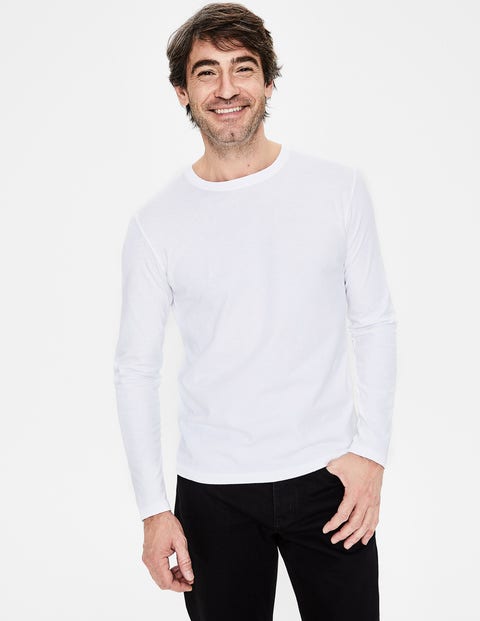 Long Sleeve Washed T-Shirt - White Long Sleeve Washed T-Shirt - White