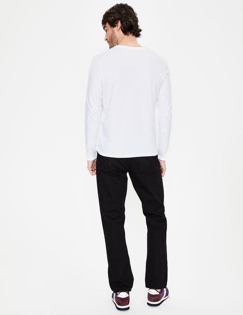 Long Sleeve Washed T-Shirt - White Long Sleeve Washed T-Shirt - White