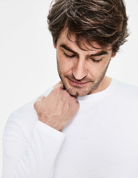 Long Sleeve Washed T-Shirt - White Long Sleeve Washed T-Shirt - White