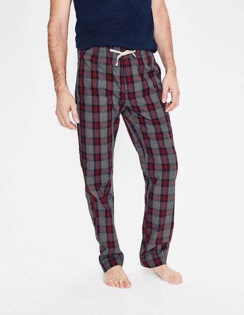 Cotton Poplin Pull-Ons - Charcoal Marl Check Cotton Poplin Pull-Ons - Charcoal Marl Check