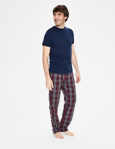 Cotton Poplin Pull-Ons - Charcoal Marl Check Cotton Poplin Pull-Ons - Charcoal Marl Check