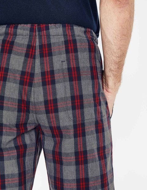 Cotton Poplin Pull-Ons - Charcoal Marl Check Cotton Poplin Pull-Ons - Charcoal Marl Check