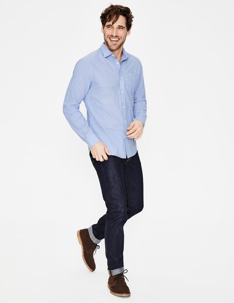 Poplin Shirt - Blue End on End Poplin Shirt - Blue End on End