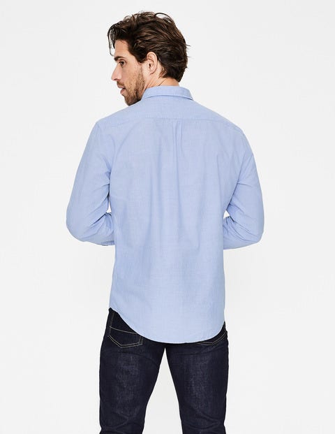 Poplin Shirt - Blue End on End Poplin Shirt - Blue End on End