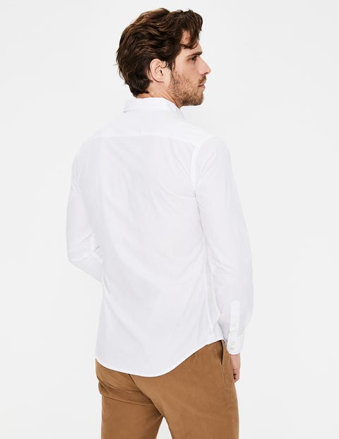 Slim Fit Poplin Shirt - White Slim Fit Poplin Shirt - White