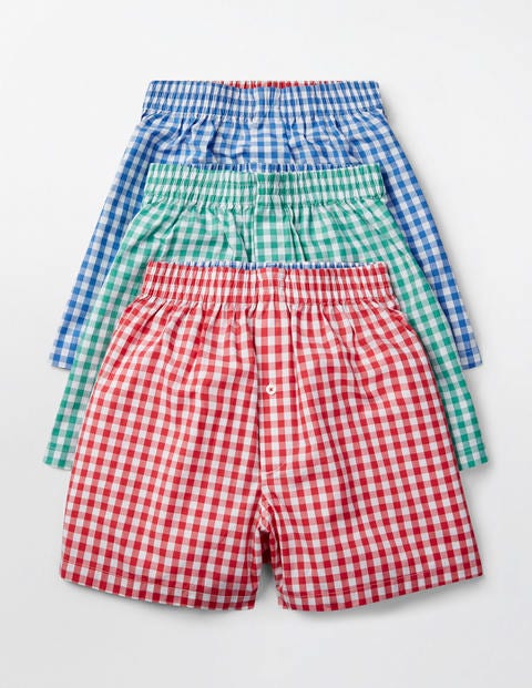 3 Pack Woven Boxers - Summer Gingham Multi Pack 3 Pack Woven Boxers - Summer Gingham Multi Pack