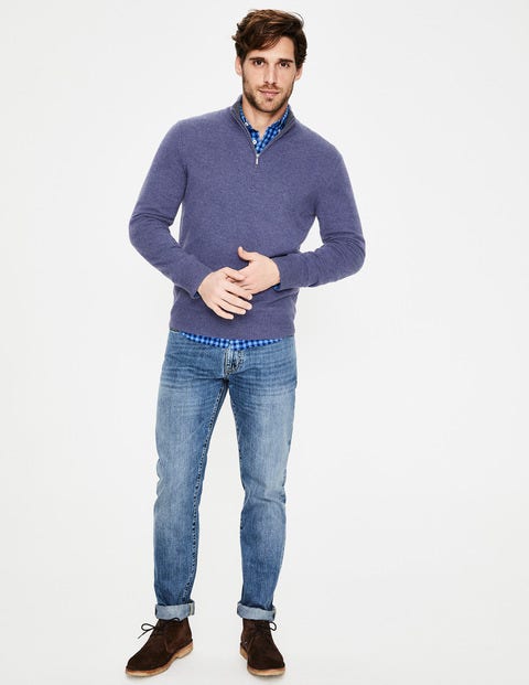 Cashmere Half-Zip - Heather Marl Cashmere Half-Zip - Heather Marl