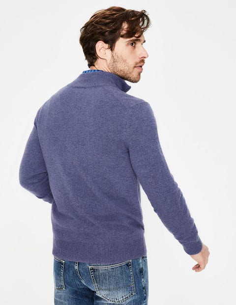 Cashmere Half-Zip - Heather Marl Cashmere Half-Zip - Heather Marl