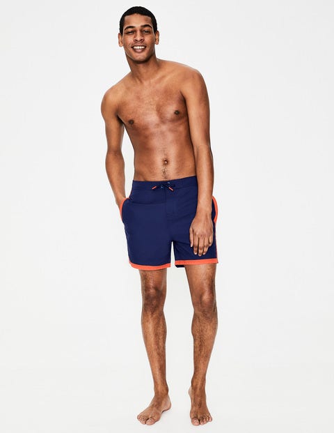 Stripe Detail Swimshorts - Navy Blue Stripe Detail Swimshorts - Navy Blue