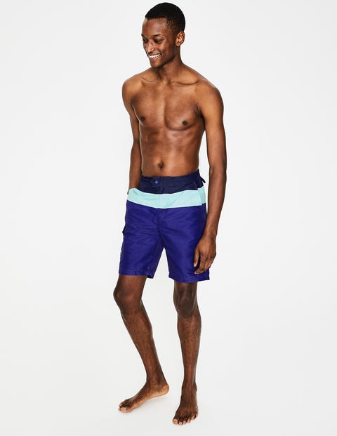 Board Shorts - Navy Blue Colourblock Board Shorts - Navy Blue Colourblock