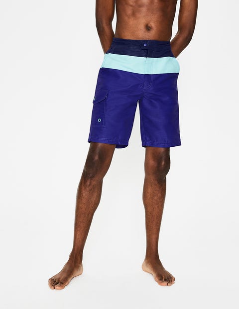 Board Shorts - Navy Blue Colourblock Board Shorts - Navy Blue Colourblock