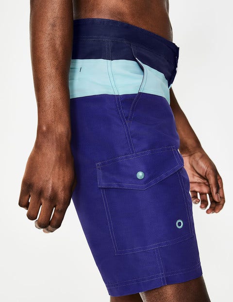 Board Shorts - Navy Blue Colourblock Board Shorts - Navy Blue Colourblock