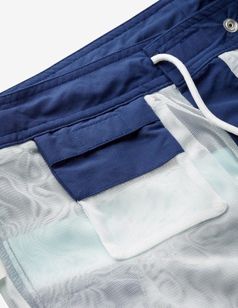 Board Shorts - Navy Blue Colourblock Board Shorts - Navy Blue Colourblock