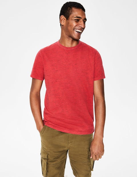 Garment-Dyed Marl T-Shirt - Washed Crimson Garment-Dyed Marl T-Shirt - Washed Crimson