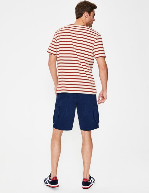Short Sleeve Chichester - Ecru/Cayenne Pepper Stripe Short Sleeve Chichester - Ecru/Cayenne Pepper Stripe