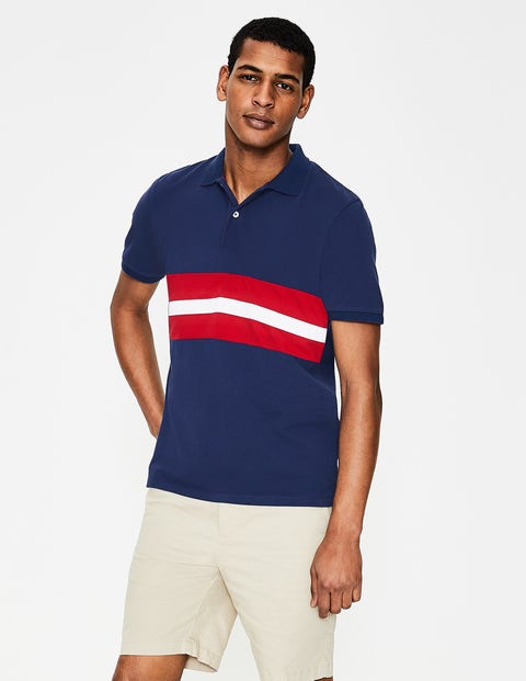 Polo En Piqué - Rayé multi bleu marine Polo En Piqué - Rayé multi bleu marine