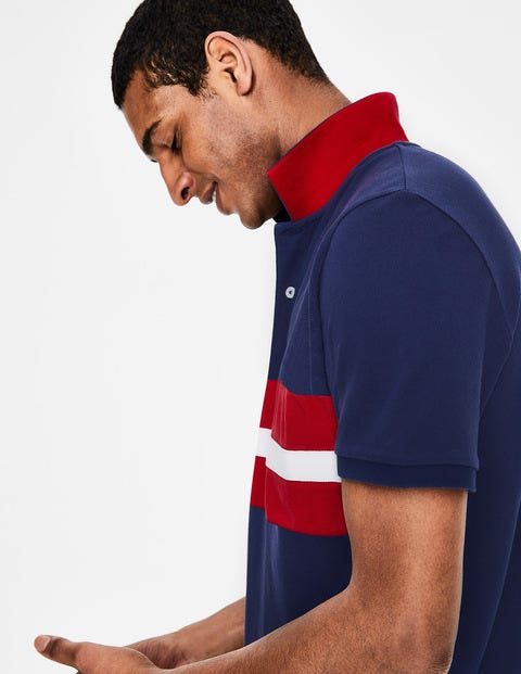 Polo En Piqué - Rayé multi bleu marine Polo En Piqué - Rayé multi bleu marine
