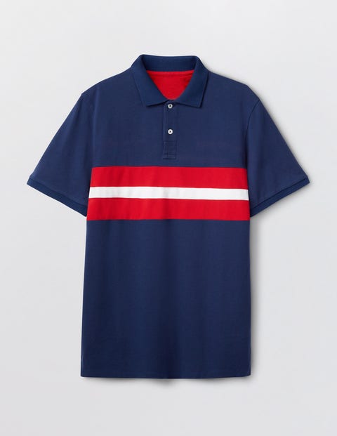 Polo En Piqué - Rayé multi bleu marine Polo En Piqué - Rayé multi bleu marine