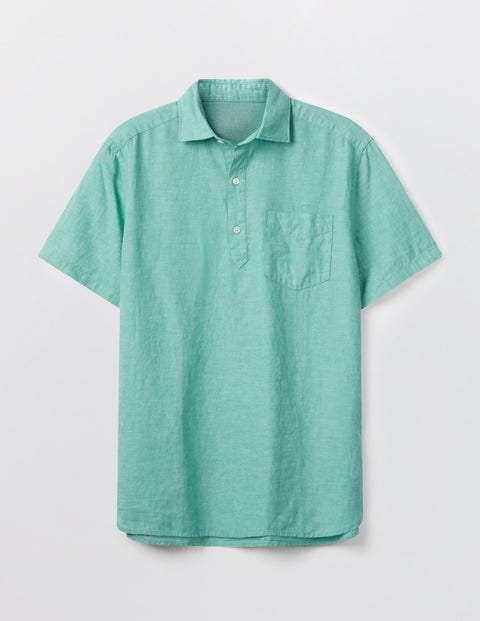 Linen Cotton Popover - Jungle Green Chambray Linen Cotton Popover - Jungle Green Chambray