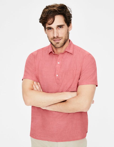 Linen Cotton Popover - Peach Melba Linen Cotton Popover - Peach Melba