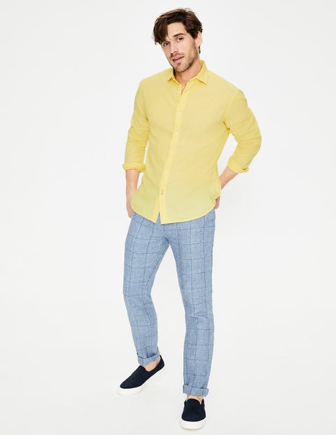 Linen Cotton Shirt - Washed Yellow Linen Cotton Shirt - Washed Yellow