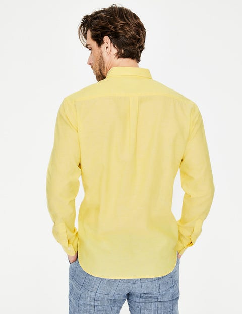 Linen Cotton Shirt - Washed Yellow Linen Cotton Shirt - Washed Yellow
