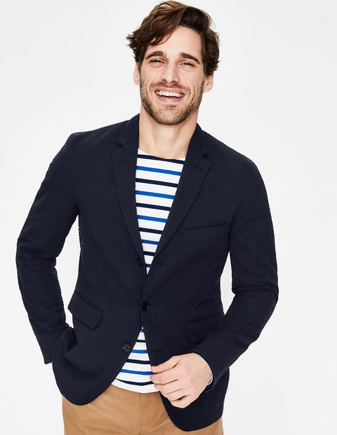 Cleadon Seersucker Blazer - Navy Cleadon Seersucker Blazer - Navy