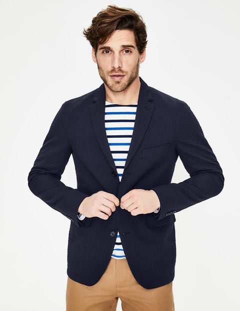 Cleadon Seersucker Blazer - Navy Cleadon Seersucker Blazer - Navy