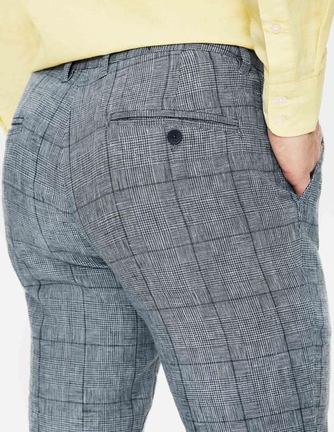Clovelly Linen Pants - Blues Prince of Wales Clovelly Linen Pants - Blues Prince of Wales