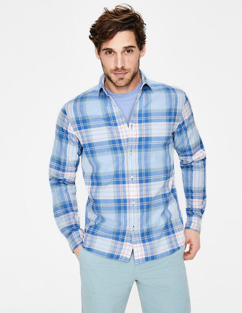 Lynton Slim Fit Shirt - Surf Blue Multi Check Lynton Slim Fit Shirt - Surf Blue Multi Check