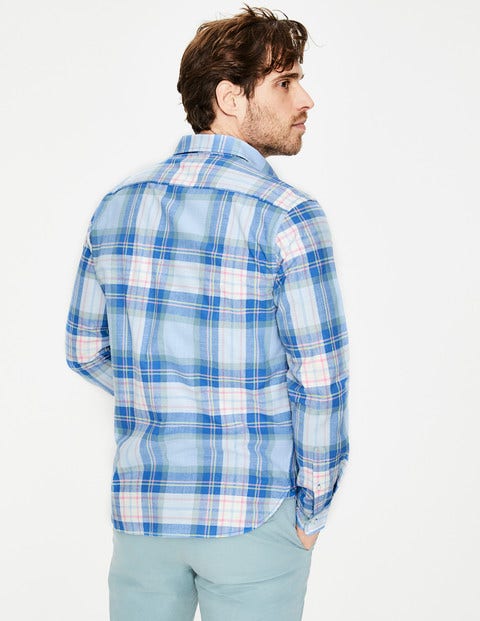 Lynton Slim Fit Shirt - Surf Blue Multi Check Lynton Slim Fit Shirt - Surf Blue Multi Check