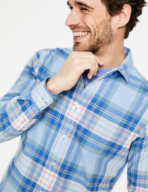 Lynton Slim Fit Shirt - Surf Blue Multi Check Lynton Slim Fit Shirt - Surf Blue Multi Check