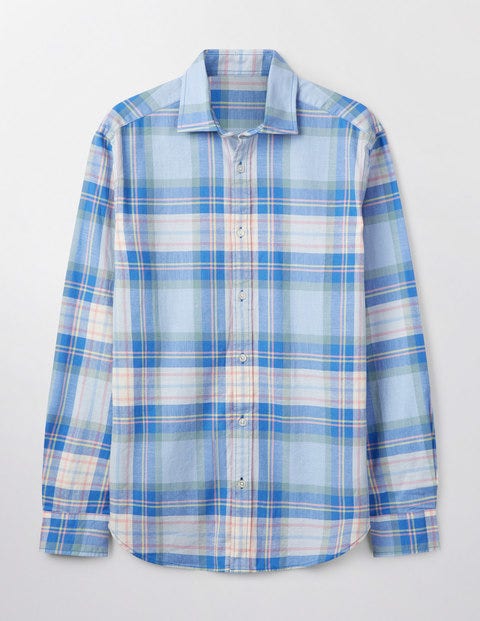 Lynton Slim Fit Shirt - Surf Blue Multi Check Lynton Slim Fit Shirt - Surf Blue Multi Check