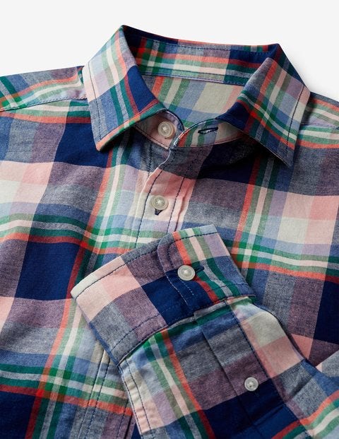 Lynton Slim Fit Shirt - Navy Blue/Dahlia Pink Check Lynton Slim Fit Shirt - Navy Blue/Dahlia Pink Check