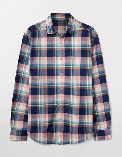 Lynton Slim Fit Shirt - Navy Blue/Dahlia Pink Check Lynton Slim Fit Shirt - Navy Blue/Dahlia Pink Check
