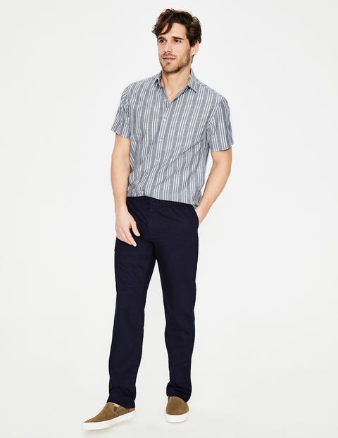 Ashburton Short Sleeved Shirt - Navy Blue Stripe Ashburton Short Sleeved Shirt - Navy Blue Stripe