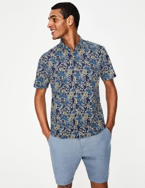 Chemise Ashburton À Manches Courtes - Oiseau bleu marine Chemise Ashburton À Manches Courtes - Oiseau bleu marine