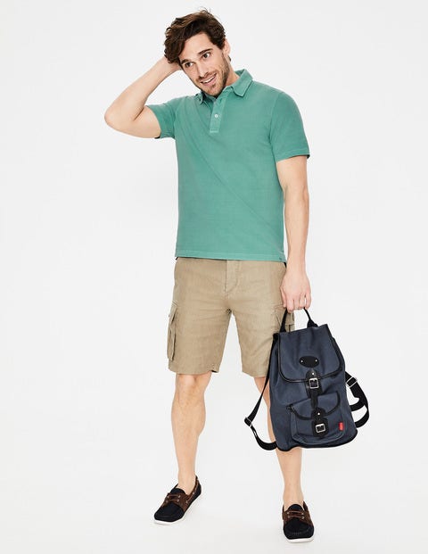 Stückgefärbtes Poloshirt - Dschungelgrün Stückgefärbtes Poloshirt - Dschungelgrün