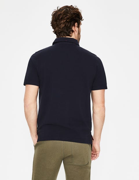 Polo Teint En Pièce - Bleu marine Polo Teint En Pièce - Bleu marine