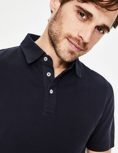 Polo Teint En Pièce - Bleu marine Polo Teint En Pièce - Bleu marine