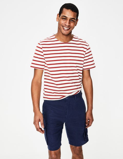 Felton Linen Cargo Shorts - Light Navy Felton Linen Cargo Shorts - Light Navy