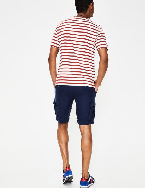 Felton Linen Cargo Shorts - Light Navy Felton Linen Cargo Shorts - Light Navy