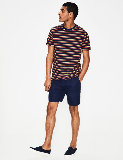 Linen Drawstring Shorts - Light Navy Linen Drawstring Shorts - Light Navy